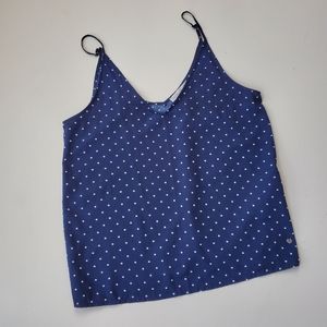 Ambercrombie & Fitch vintage  Navy polka-dot silky satin-like camisole